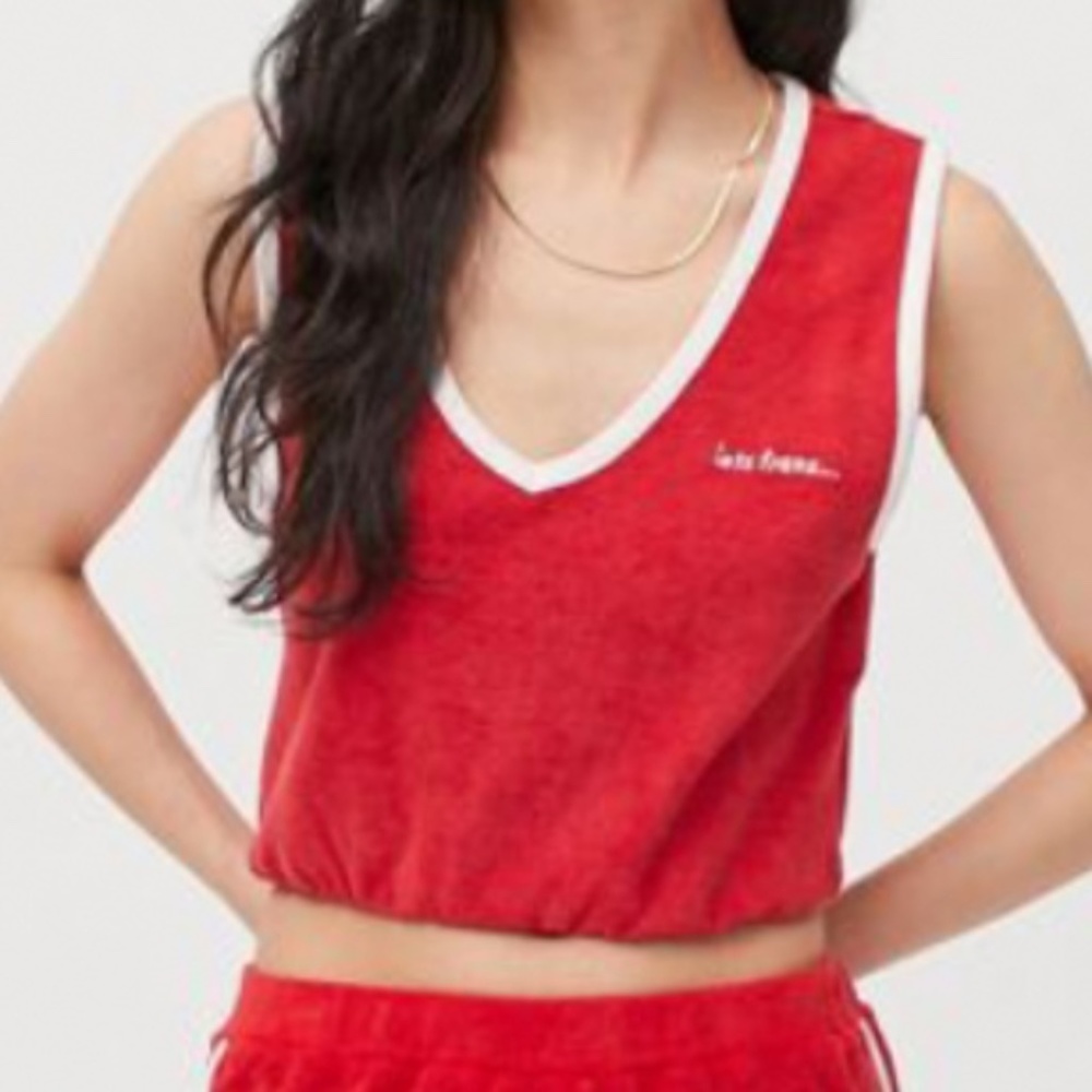 UO iets frans... Terry V-Neck Tank Top